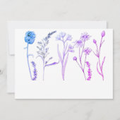 結婚式、シャワーおよびイベント用の植物性フローラ 招待状 (正面)