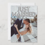 結婚式 シルバーバルーン ウェディングフォト 案内状 (正面)