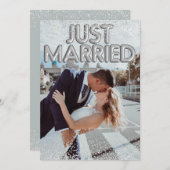 結婚式 シルバーバルーン ウェディングフォト 案内状 (正面/裏面)