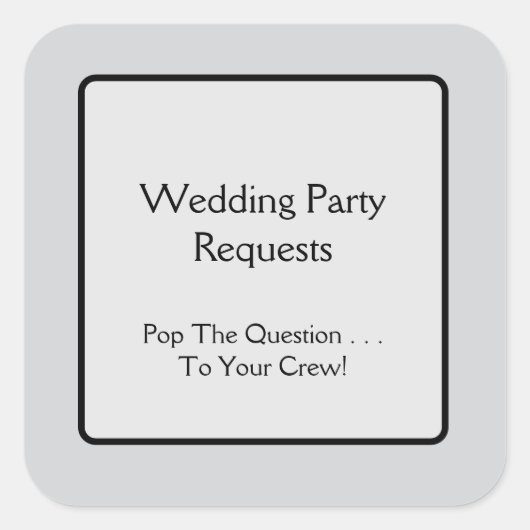 結婚式 スクエアシール (正面)