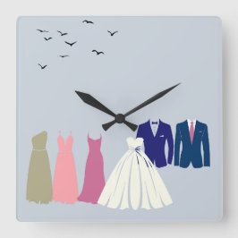 結婚式 スクエア壁時計