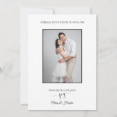 結婚式、セイヴ・ザ・デイ、シンプル、エレガント、フラットカード (裏面)