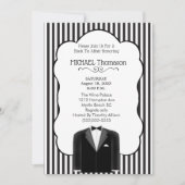 結婚式 タキシード バチェラーパーティー 招待状 (正面)