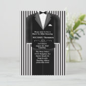 結婚式 タキシード ブラックタイ パーティー 招待状 (スタンド正面)