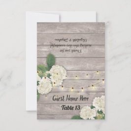 結婚式 テーブルナンバー エスコート ハイドランジア ラスティック ウッド