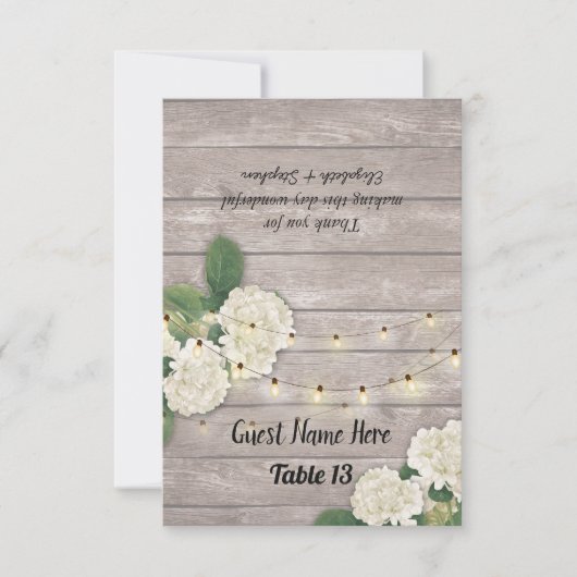 結婚式 テーブルナンバー エスコート ハイドランジア ラスティック ウッド (正面)