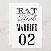 結婚式 | テーブル番号 招待状 (正面/裏面)