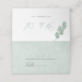 結婚式 テーブル グリーン ユーカリ マーブル エレガント プレイスカード (外部開封)