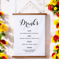 結婚式 ドリンクメニュー ブラック ホワイト