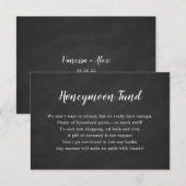 結婚式 ハニームーンカード | 黒板 招待状 (正面/裏面)