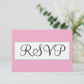 結婚式 パステルピンクシルバーRSVPカード 出欠カード (スタンド正面)