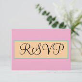 結婚式 ピンク シルバー グリーン ベージュ RSVP (スタンド正面)