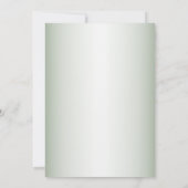 結婚式 ピンク 花 モダン グリーン リハーサル ディナー 招待状 (裏面)