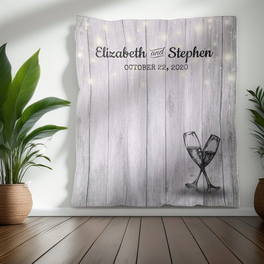 結婚式 フォトブース 背景 チャンピエングラス 木 タペストリー