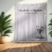 結婚式 フォトブース 背景 チャンピエングラス 木 タペストリー