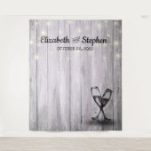 結婚式 フォトブース 背景 チャンピエングラス 木 タペストリー (正面)