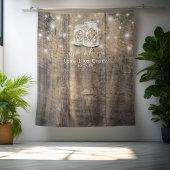 結婚式 フォトブース 背景 木製 メイソンジャー ライト タペストリー