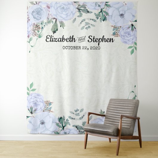 結婚式 フォトブース 背景 水彩 花 タペストリー (インサイチュ)