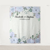 結婚式 フォトブース 背景 水彩 花 タペストリー (正面)