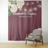 結婚式 フォトブース 背景 花 ストリングライト タペストリー (インサイチュ)