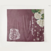 結婚式 フォトブース 背景 飾り メイソンジャー ハイドランジア タペストリー (正面(横))