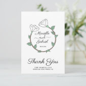 結婚式 フラワーリング フラット サンクスカード サンキューカード (スタンド正面)