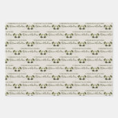 結婚式 フラワー ラッピングペーパー フラットシート 3枚セット ラッピングペーパーシート (正面3)