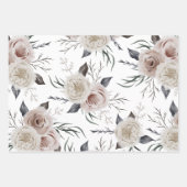 結婚式 フラワー ラッピングペーパー フラットシート 3枚セット ラッピングペーパーシート (正面2)