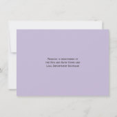 結婚式 ブライダルシャワー アフタヌーンティー ワスレナグサの花 招待状 (裏面)