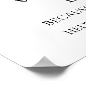 結婚式/ブライダルパーティのデザートサイン ポスター (角)