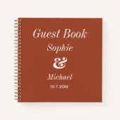 結婚式 ブラウン テラコッタ ゲストブック ノートブック (正面)