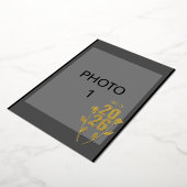 結婚式 ブラックゴールド箔押し 写真 招待状 カード (回転した状態)
