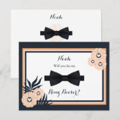 結婚式 ブラックパールワトゥシ リングベアラー ポストカード (正面/裏面)