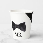 結婚式 ブラック＆ホワイト 紙コップ (正面)