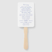 結婚式 プログラムお洒落ファン ハンドファン (裏面)