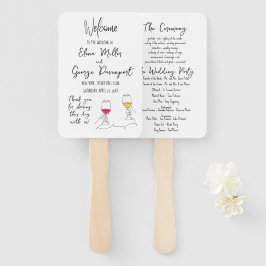 結婚式 プログラムお洒落ファン ハンドファン