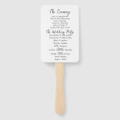 結婚式 プログラムお洒落ファン ハンドファン (裏面)