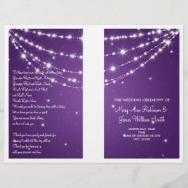 結婚式 プログラムきらめくチェーンパープル