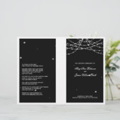 結婚式 プログラムきらめく文字列(黒) (スタンド正面)