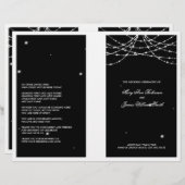 結婚式 プログラムきらめく文字列(黒) (正面/裏面)