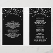 結婚式 プログラムきらめく文字列(黒) (裏面)