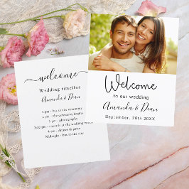 結婚式 プログラムのタイムラインのウェルカムフォト