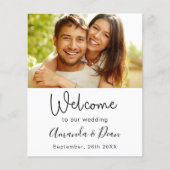 結婚式 プログラムのタイムラインのウェルカムフォト (正面)