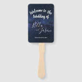 結婚式 プログラムの下の星のテーマ結婚 ハンドファン (正面)