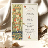 結婚式 プログラムアールヌーボートンフライ 招待状