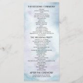 結婚式 プログラムウォーターカラーボヘミアンフローラフェザー プログラム (裏面)