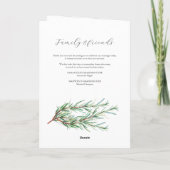 結婚式 プログラムウォーターカラーローズマリー折り畳み プログラム (裏面)