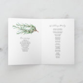 結婚式 プログラムウォーターカラーローズマリー折り畳み プログラム (内部)