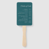 結婚式 プログラムエメモダンラルドグリーン ハンドファン (裏面)