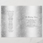 結婚式 プログラムエレガントシルバースパークル (裏面)